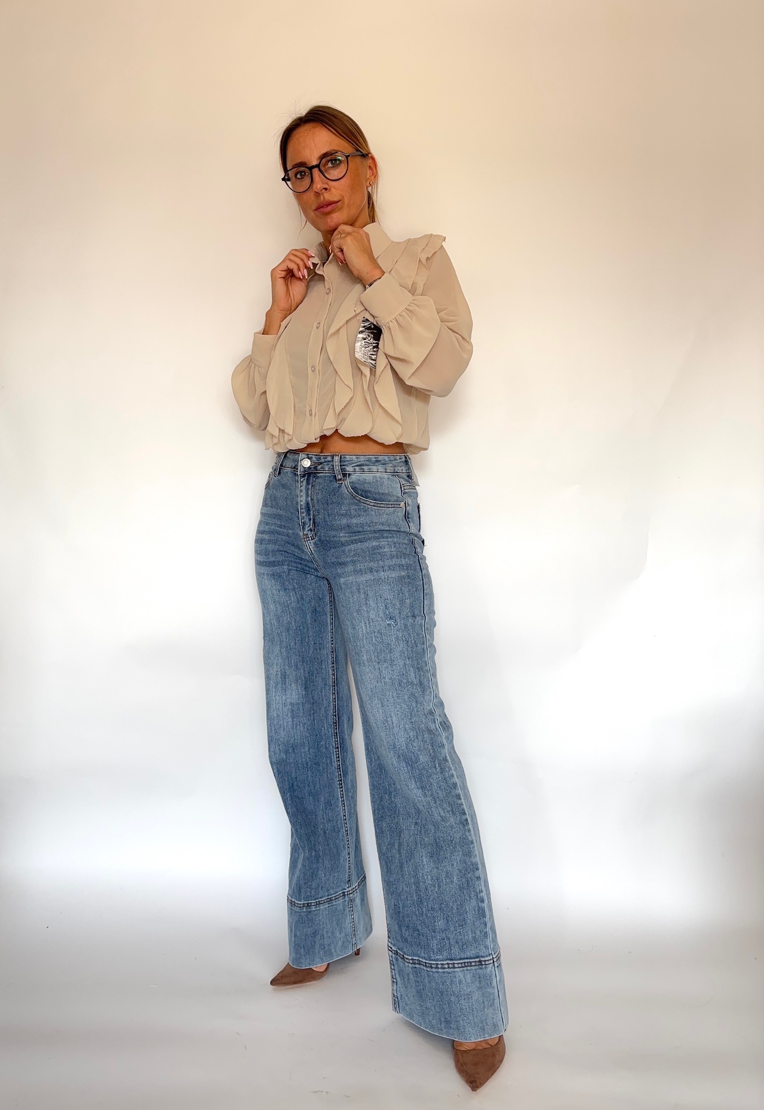 Koszula bluzka z kołnieżem