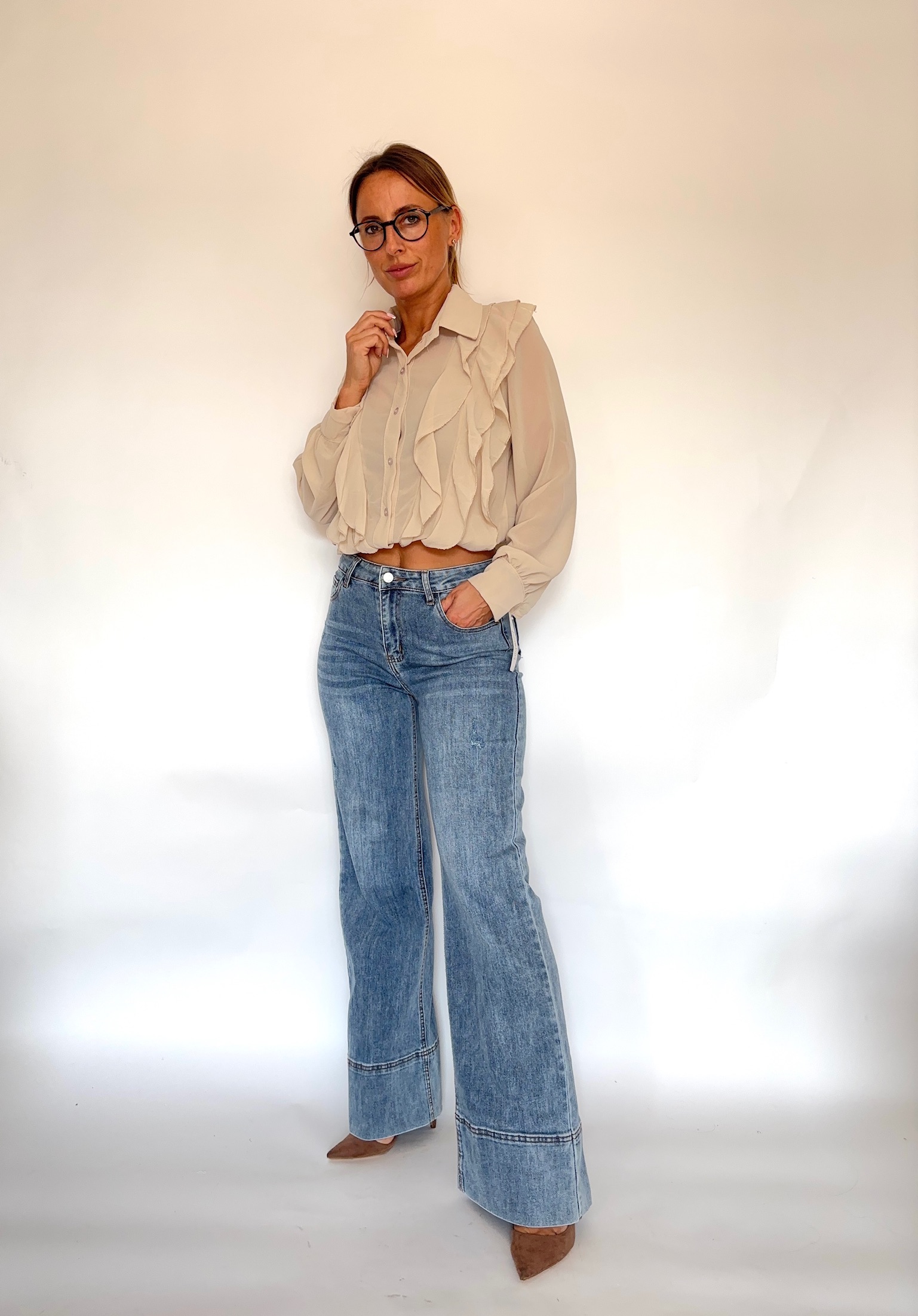 Koszula bluzka z kołnieżem