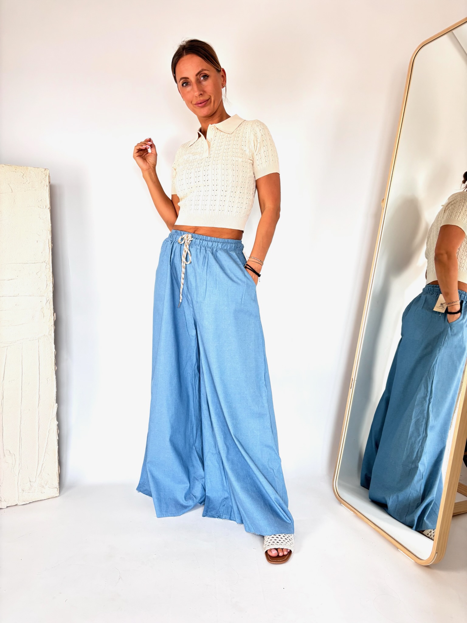 Spodnie Szeroka nogawka Oversize 