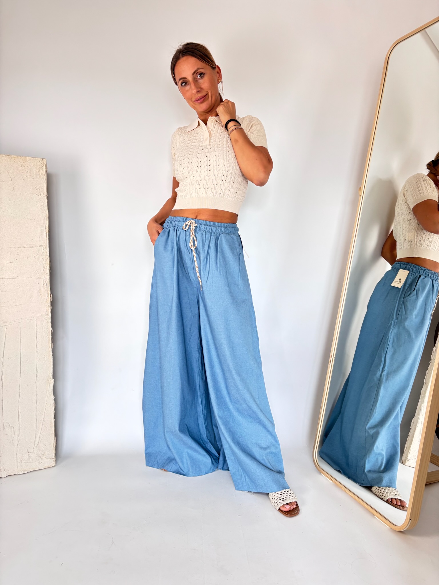 Spodnie Szeroka nogawka Oversize 