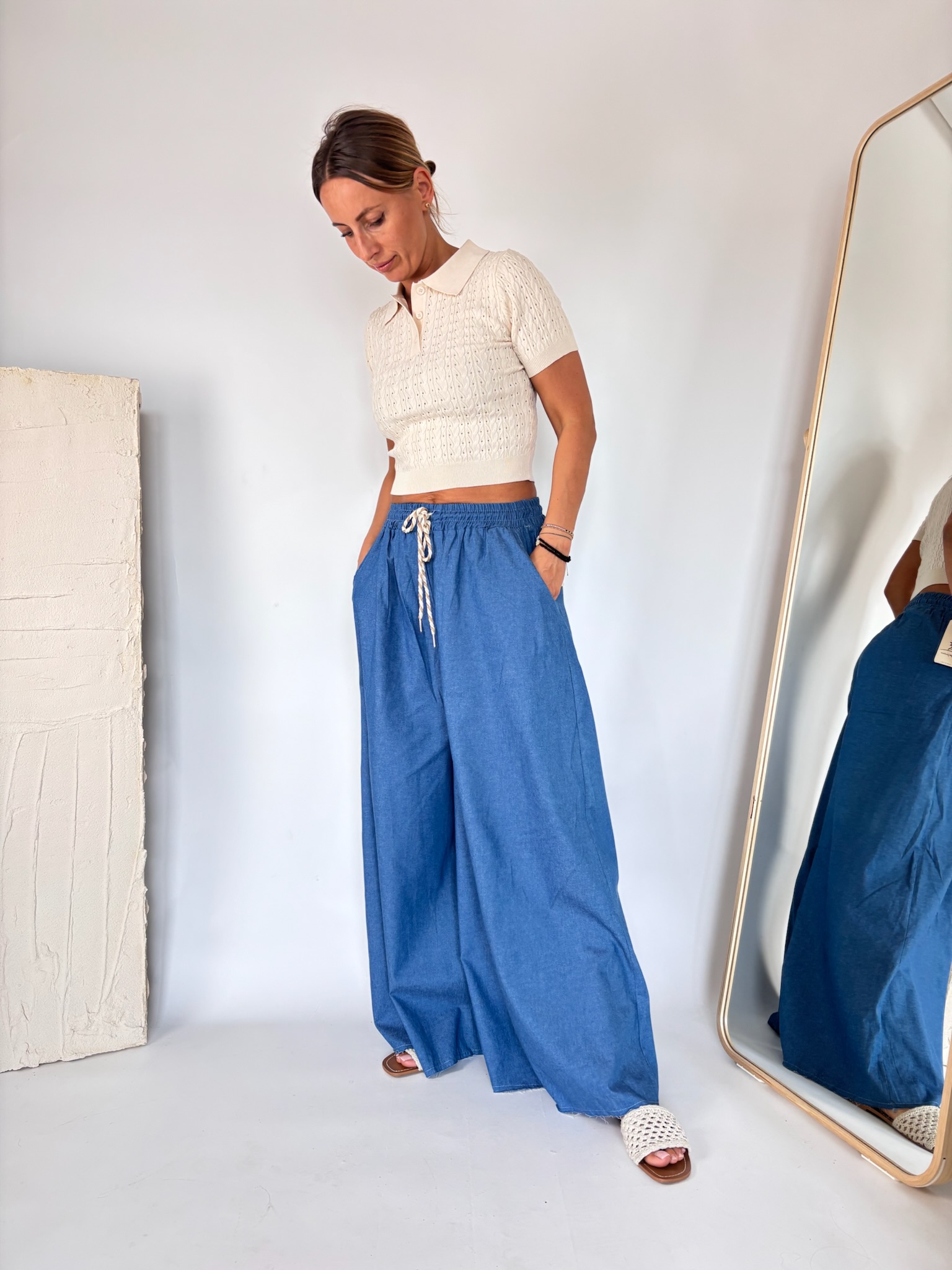 Spodnie Szeroka nogawka Oversize 