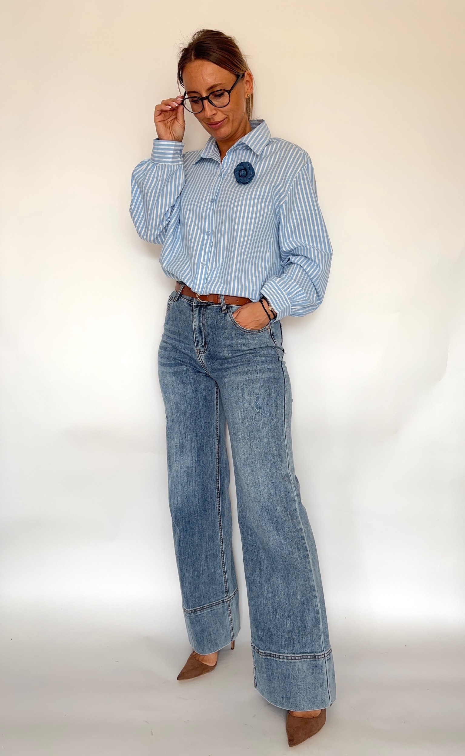 Koszula z Broszką oversize