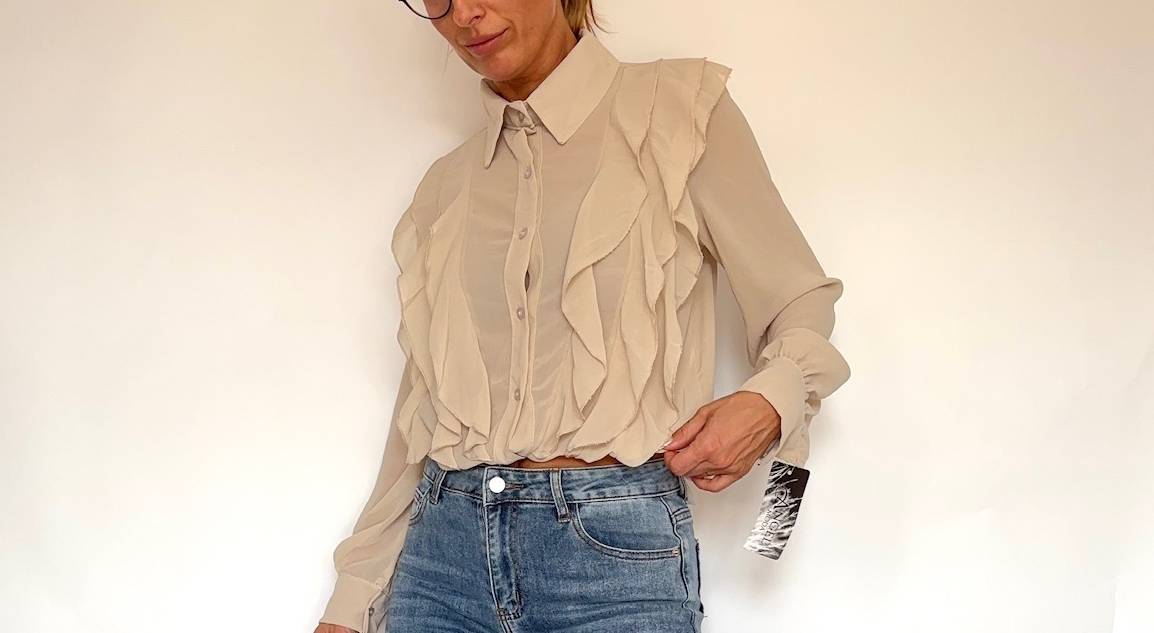 Koszula bluzka z kołnieżem