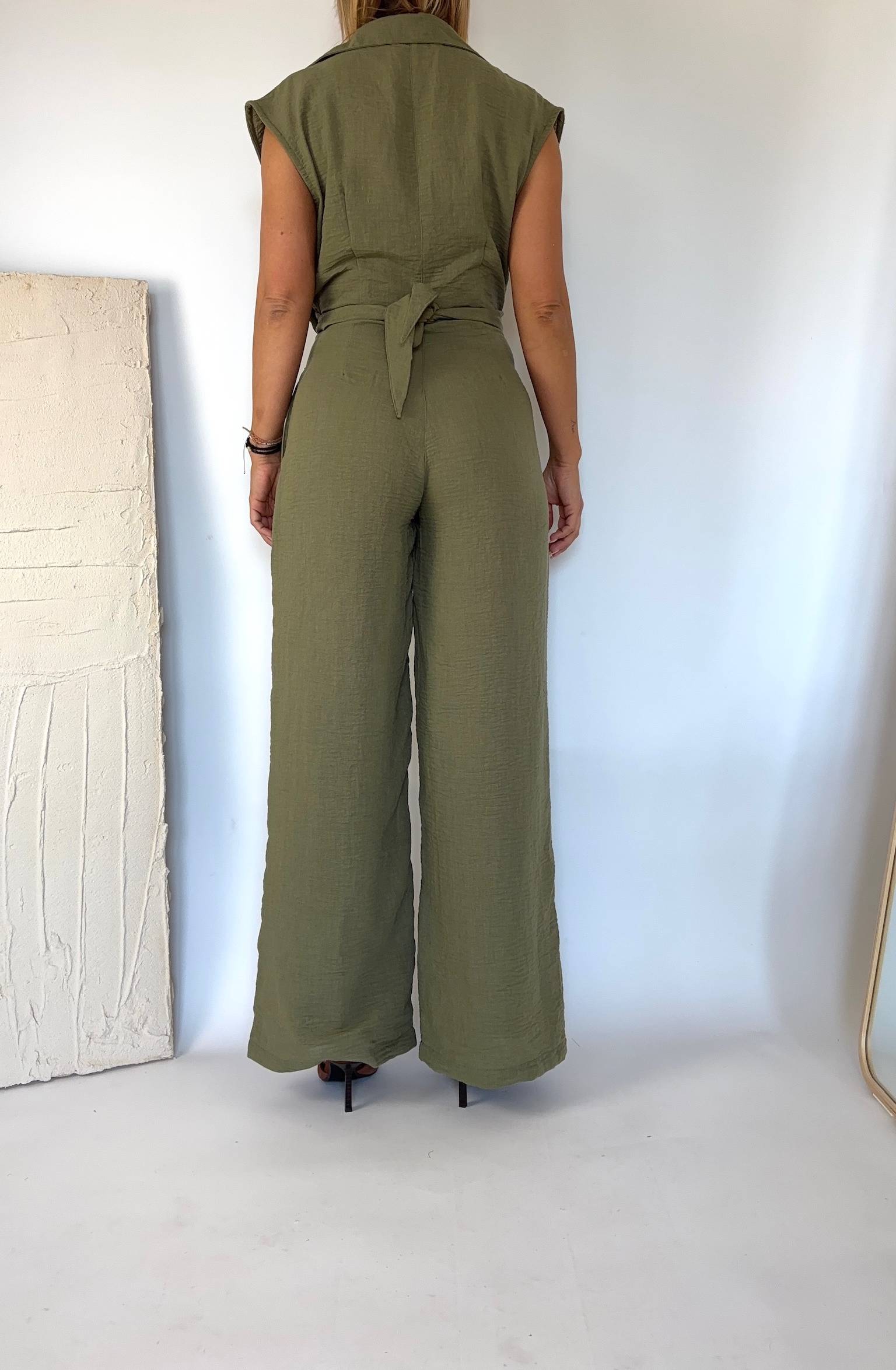 Stylowy kombinezon damski kolor zielony