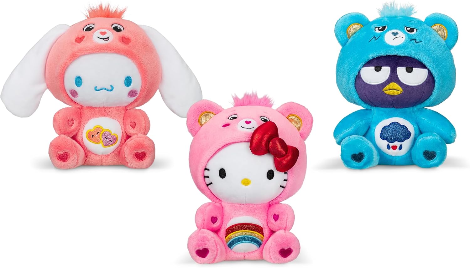 Care Bears Hello Kitty Dressed As Cheer Bear 8" Fun-Size Plush