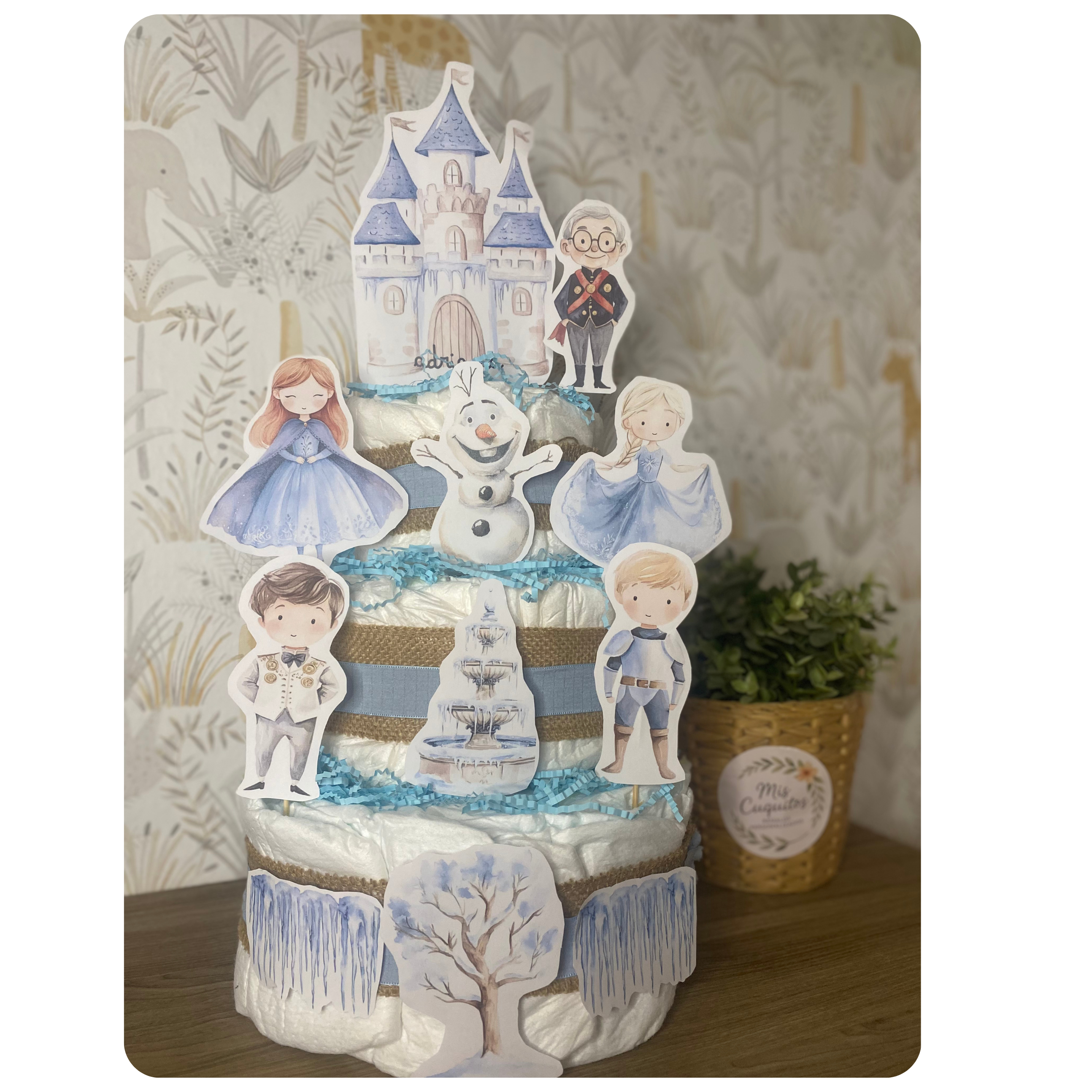 Tarta de pañales 3 pisos 