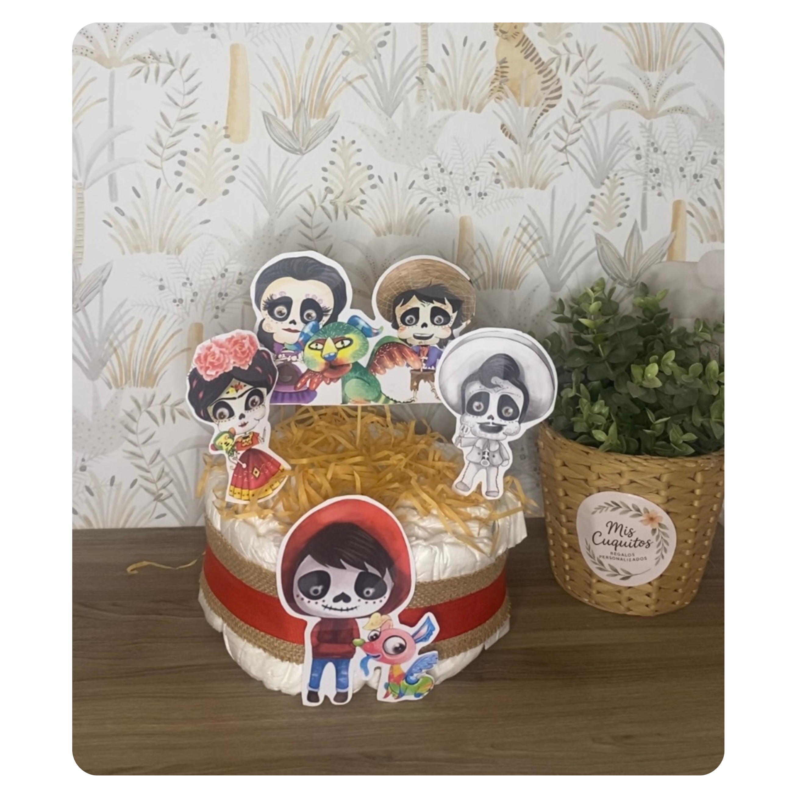 Tarta de pañales de 1 piso 