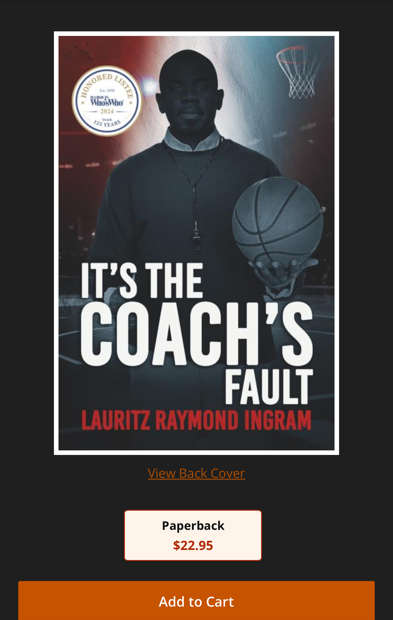It's The Coach's Fault Book