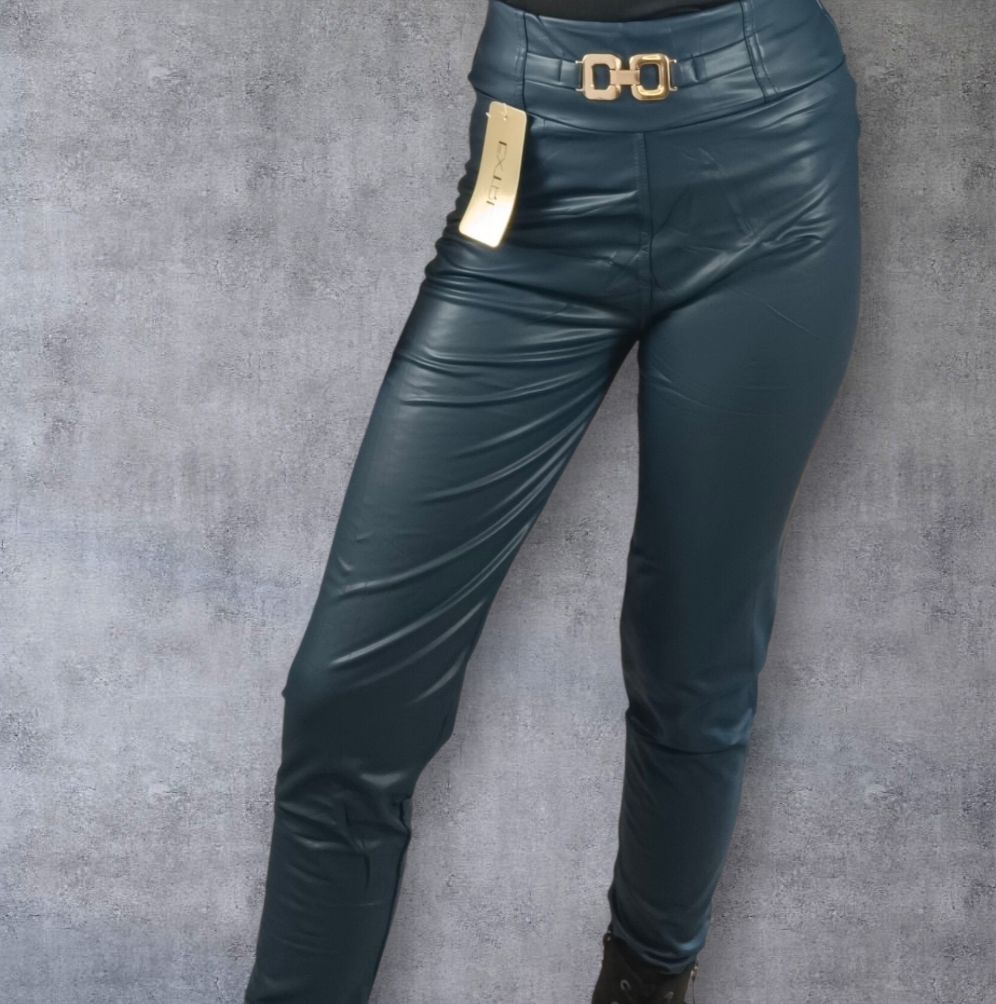 Pantalon Skinny Effet Cuir 