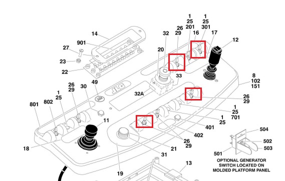 Switch con Retorno tipo JLG 
