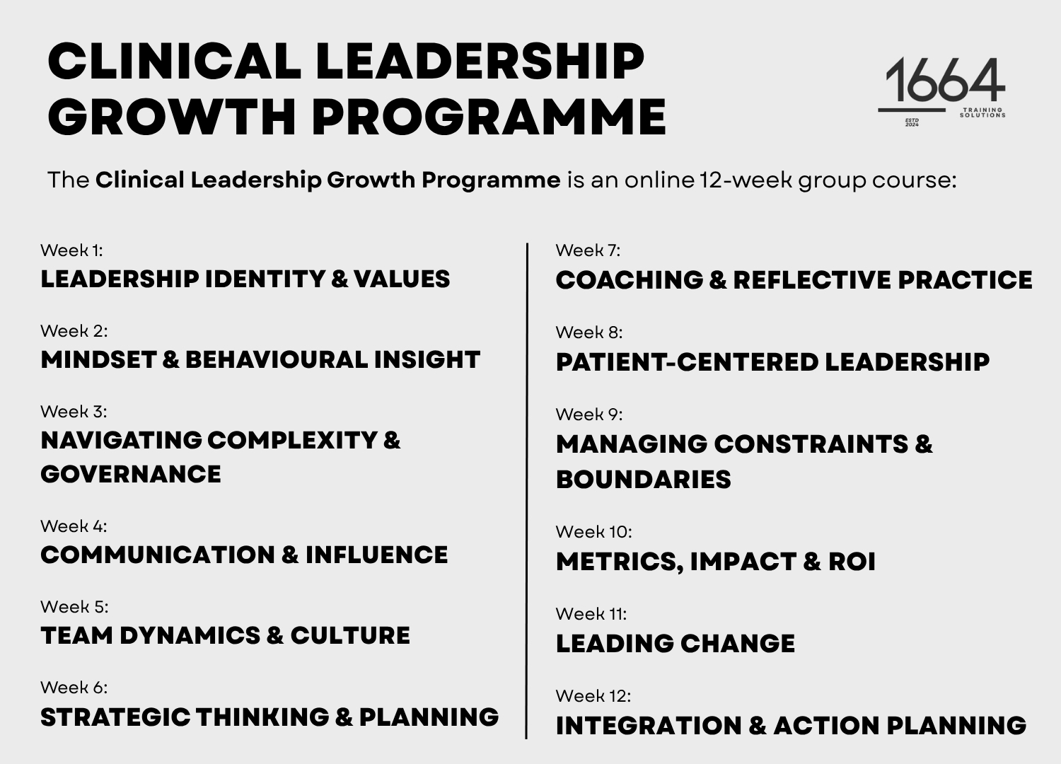  Clinical Leadership Growth Programme