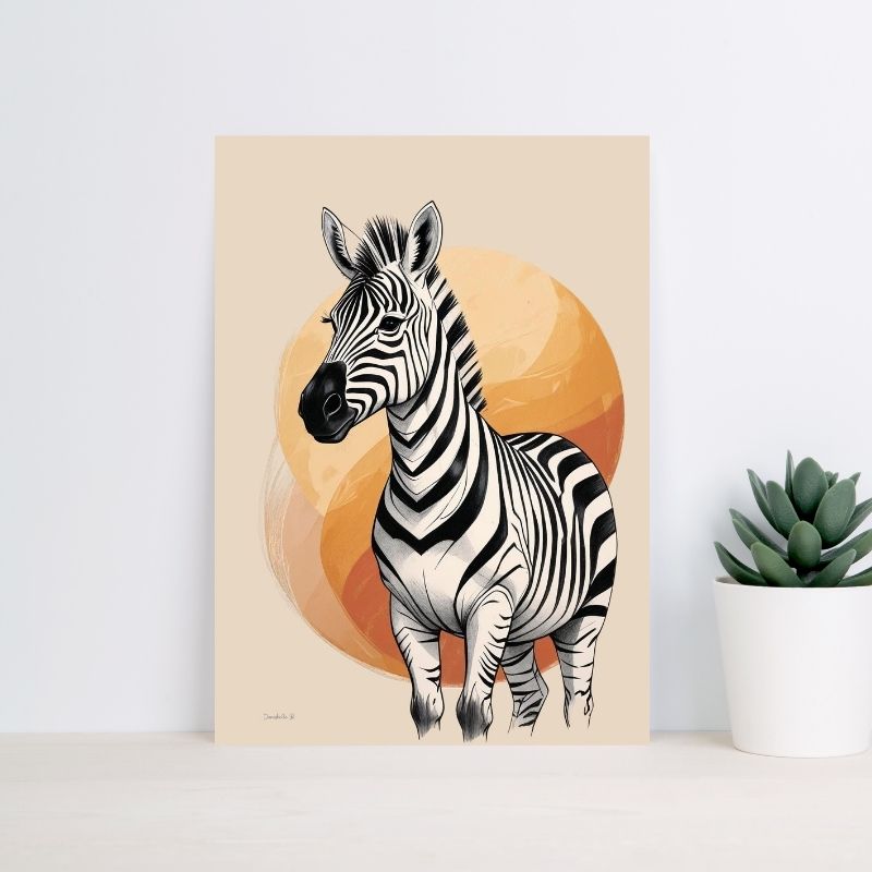 Poster Totem d'Afrique 7 - Zèbre