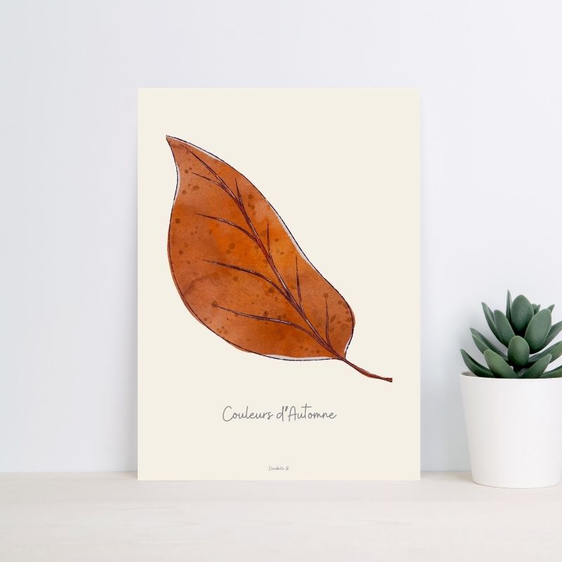 Poster Couleurs d'Automne 1 - Feuille de Peuplier