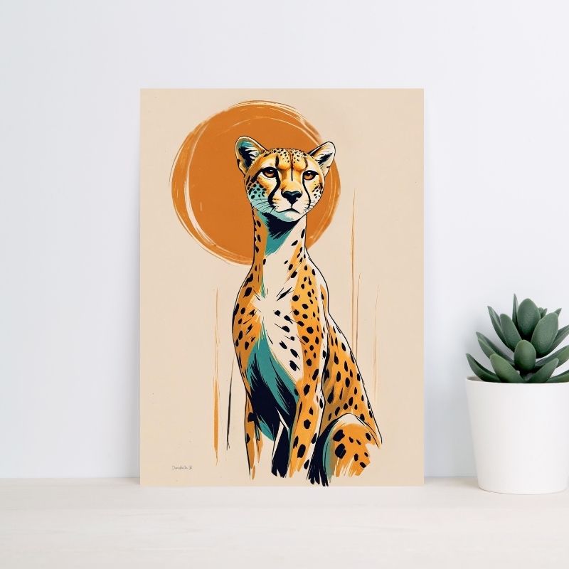 Poster Totem d'Afrique 6 - Guépard