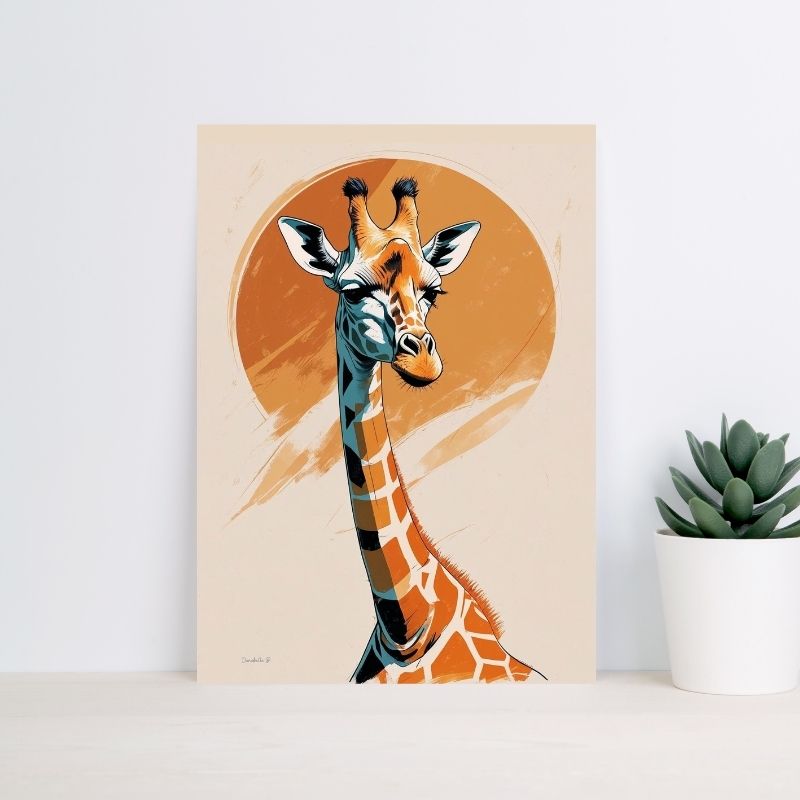 Poster Totem d'Afrique 2 - Girafe