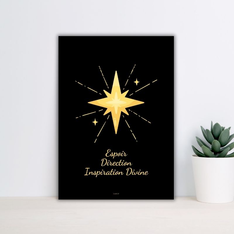 Poster Symbole Doré 8 - Étoile