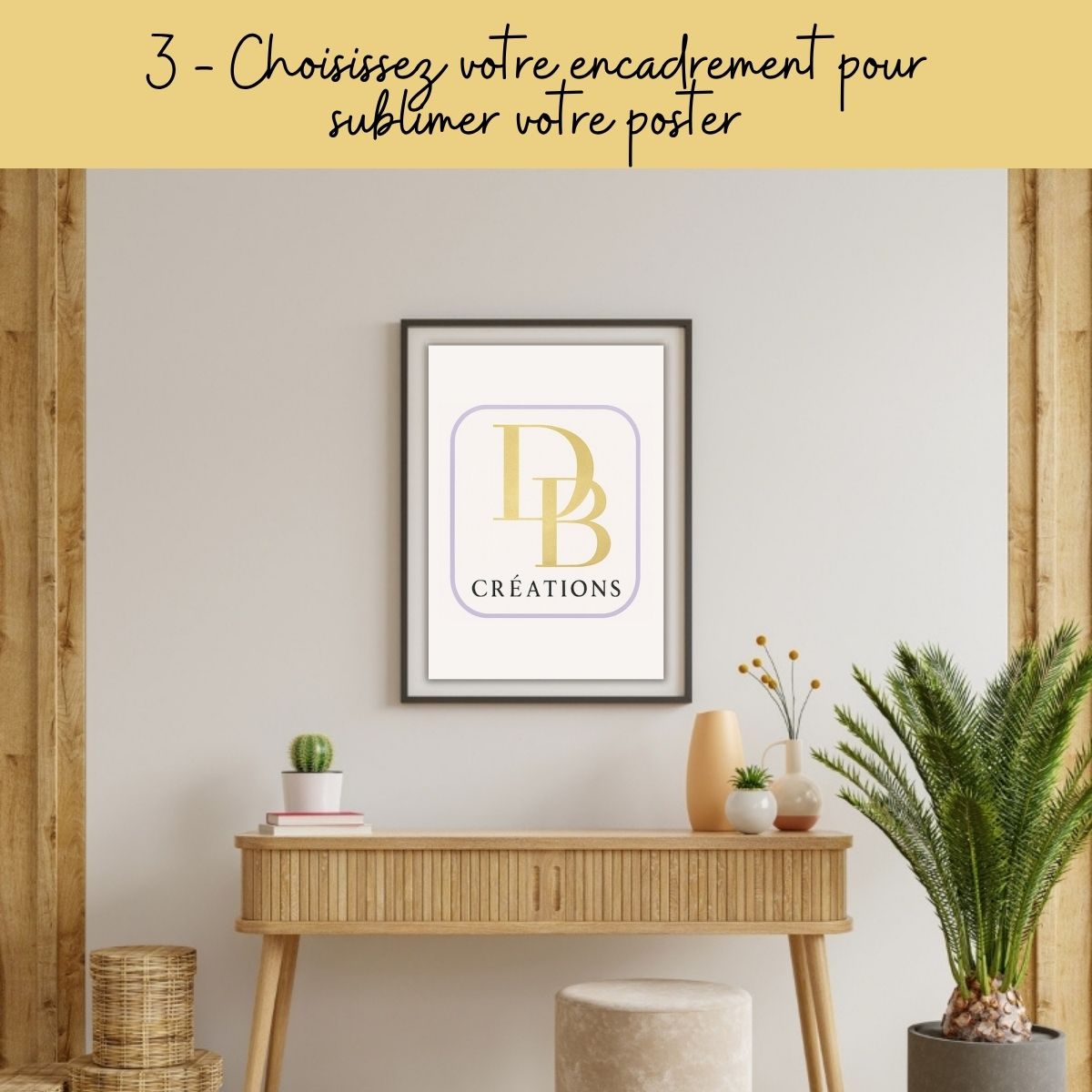 Poster Noël Doré - Sapin Etoilé - Poster imprimable