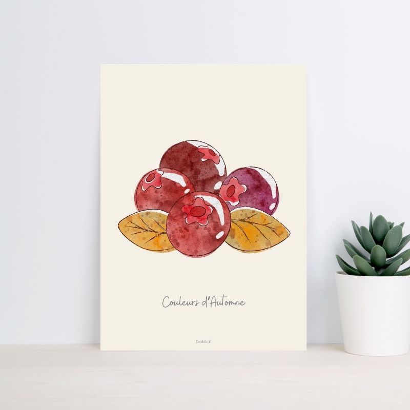 Poster Couleurs d'Automne 7 - Cranberries