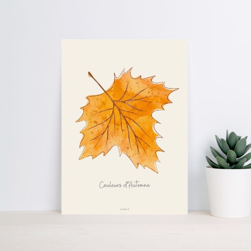 Poster Couleurs d'Automne 8 - Feuille d'Érable