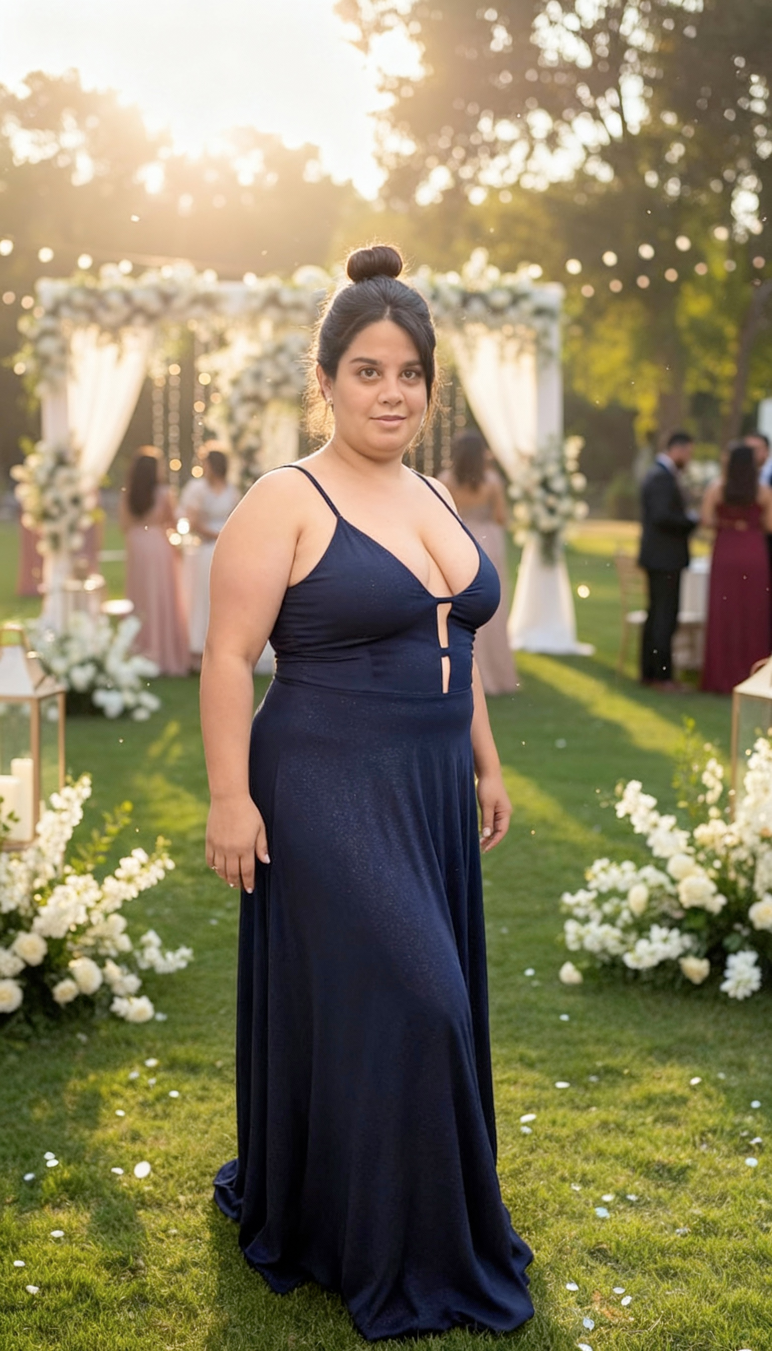 Vestido Sandra Azul Claro y Oscuro