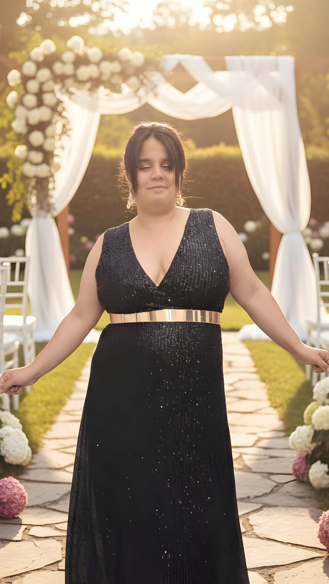 Vestido Gilda Bordó, Azul, Negro, Plateado