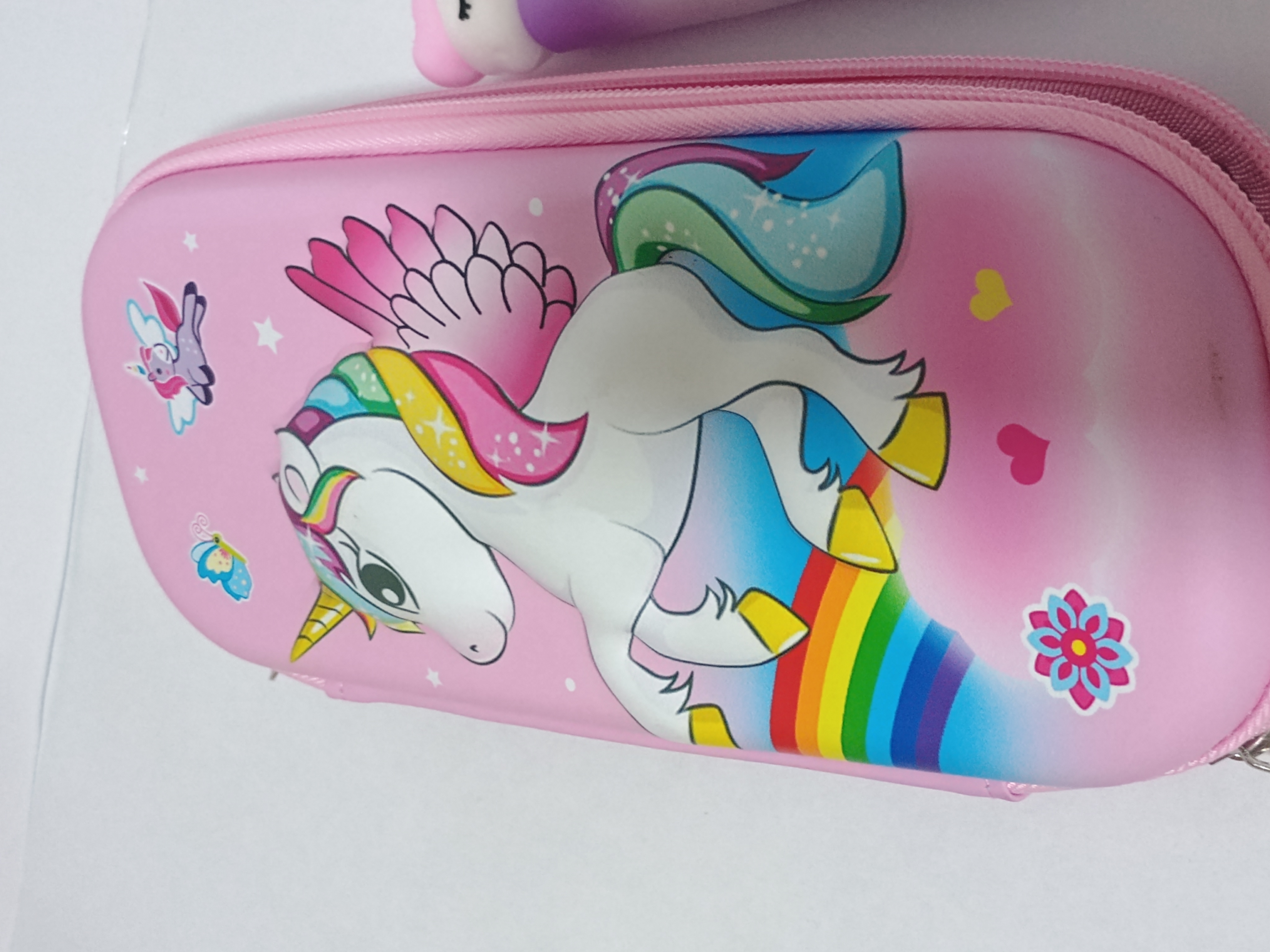 Estojo rosa de unicórnio