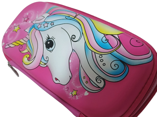 Estojo rosa de unucórnio