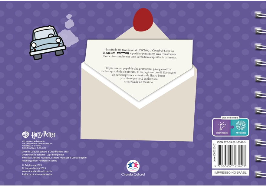 Caderno de colorir Harry Potter Comfy & Cozy