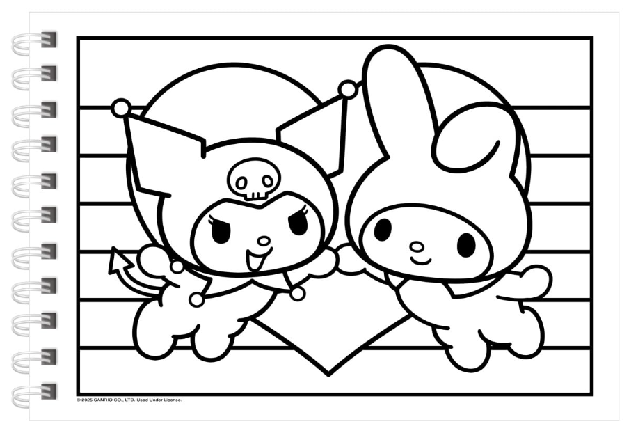 Livro de Colorir My Melody e Kuromi