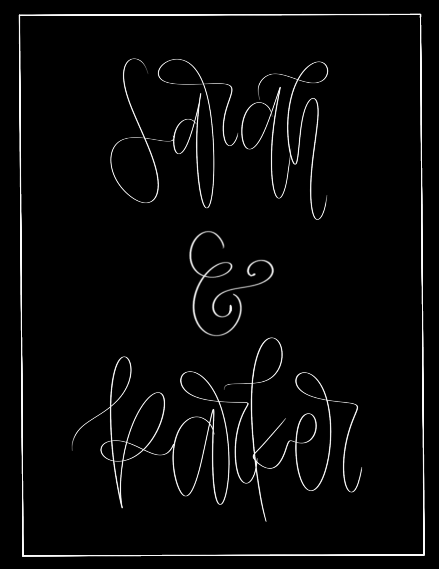 Custom Couples Lettering