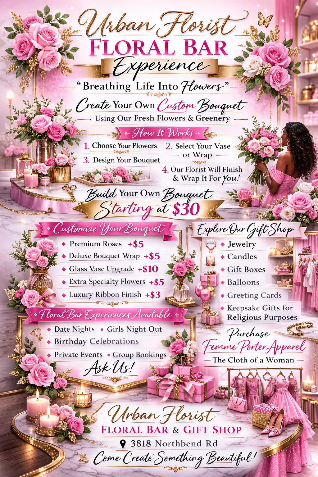 Floral Bar Experience (Saturday March 21 @  2 pm )