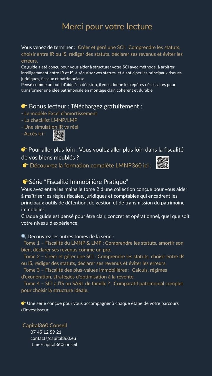 Livre Broché  2 Créer et gérer une SCI