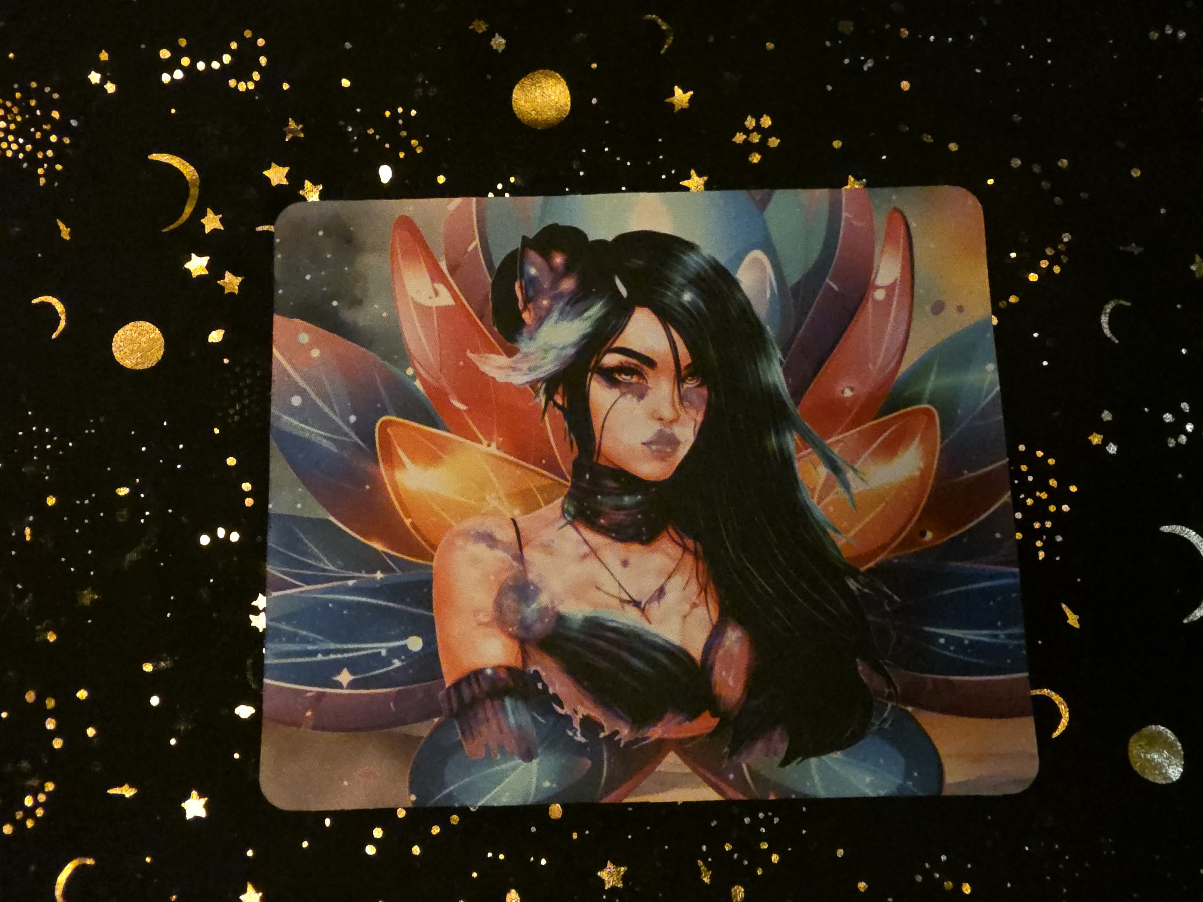 Crystal Lily Blossom Fantasy Art Mouse Pad