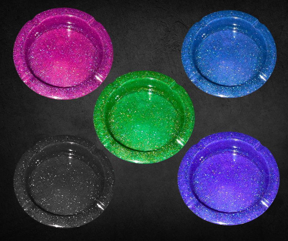 Custom Circle Resin Ashtray