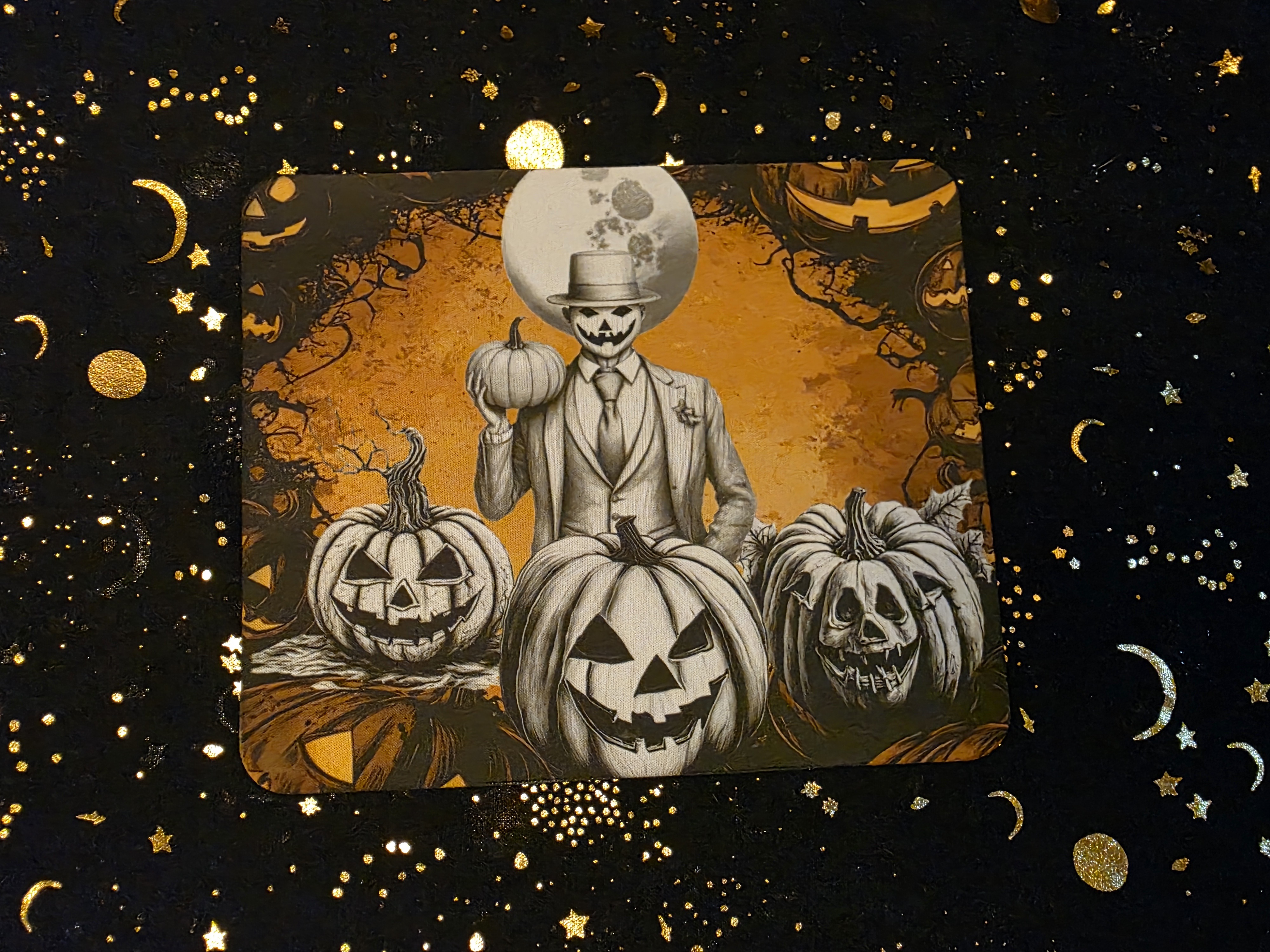 Halloween Sketch Pumpkin Mouse Pad