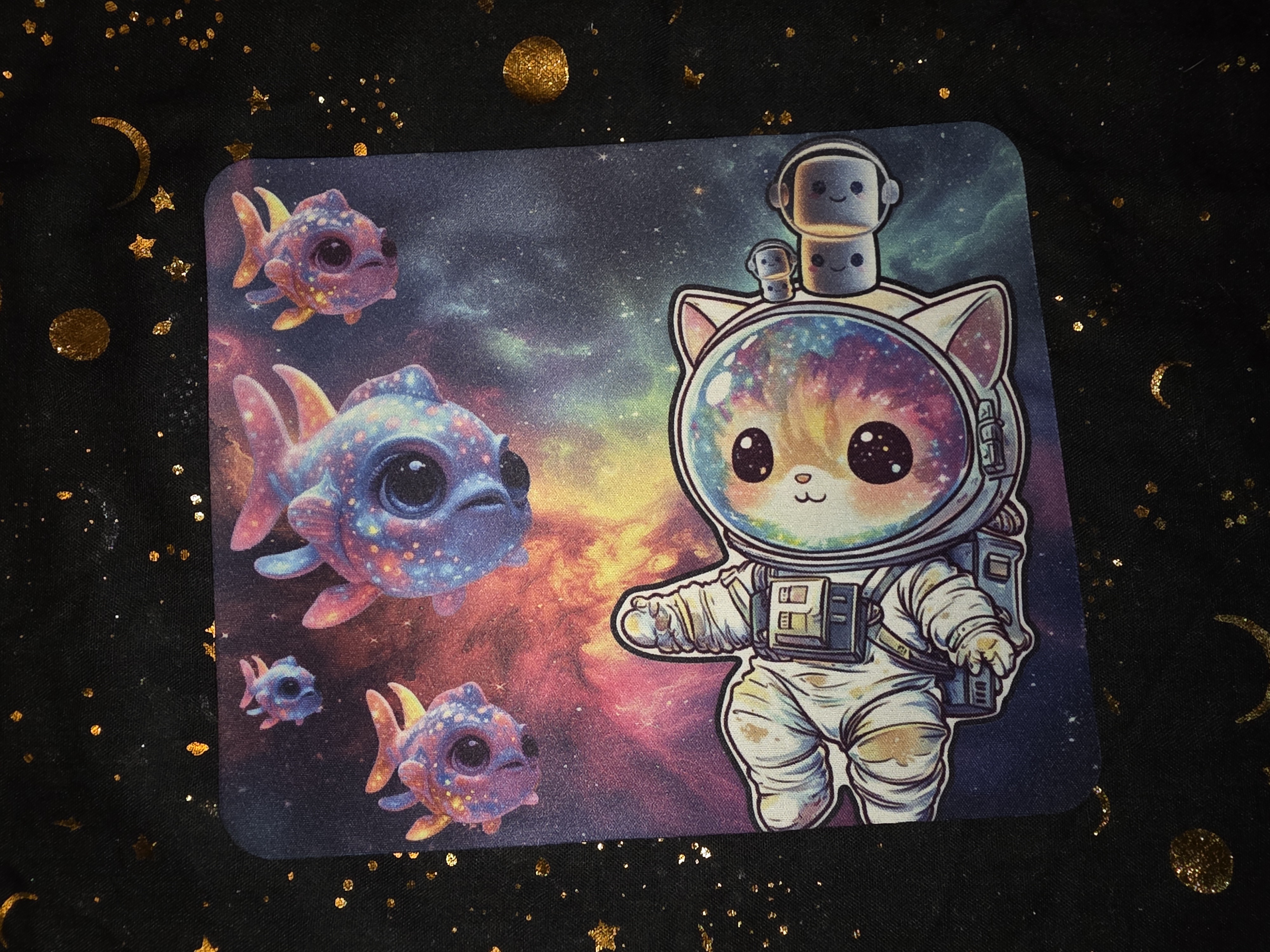 Space Cat With Marsh Mouse Pad