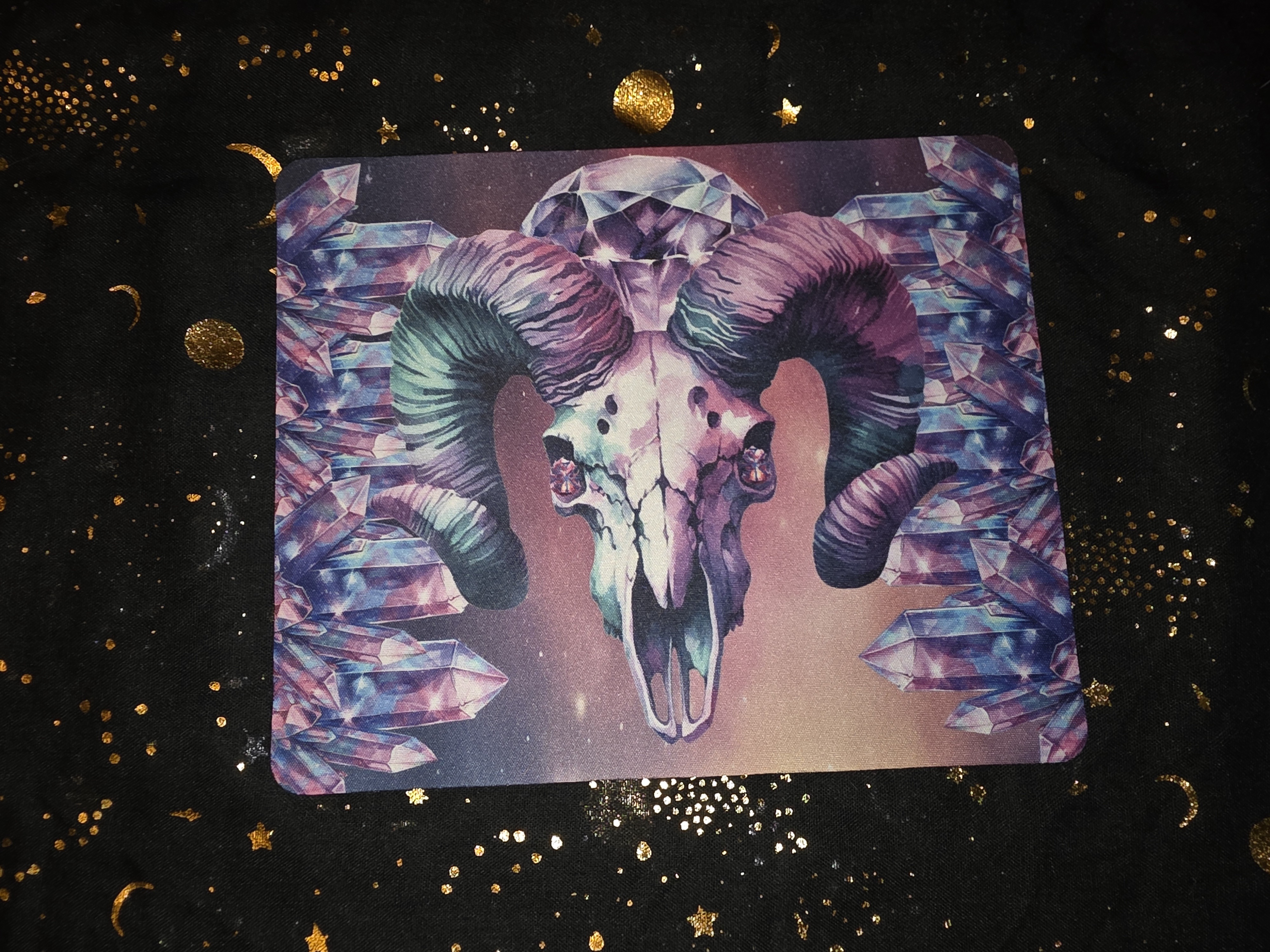 Ram Crystal Skull Mouse Pad