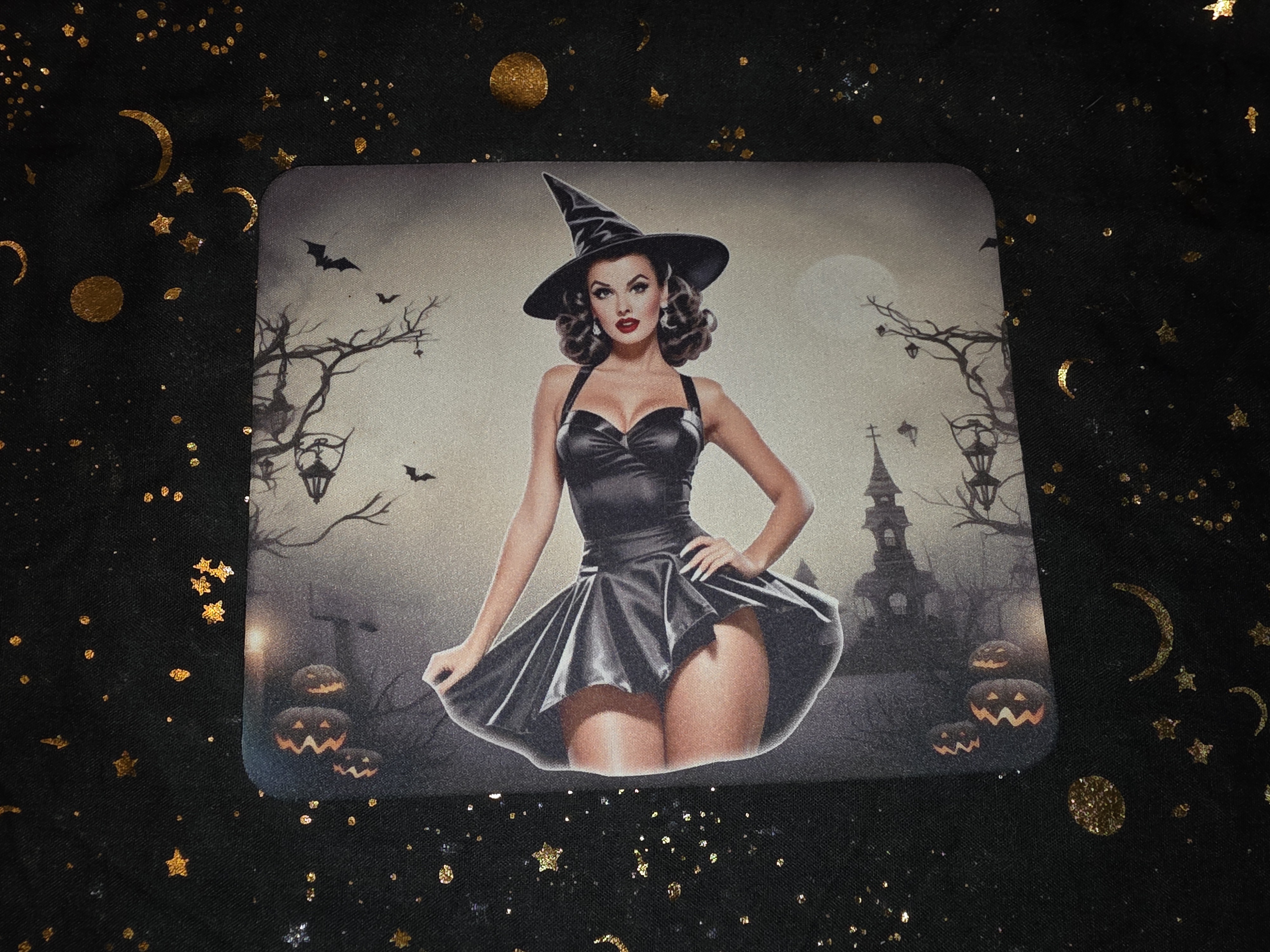 Pin-Up Witch Mouse Pad