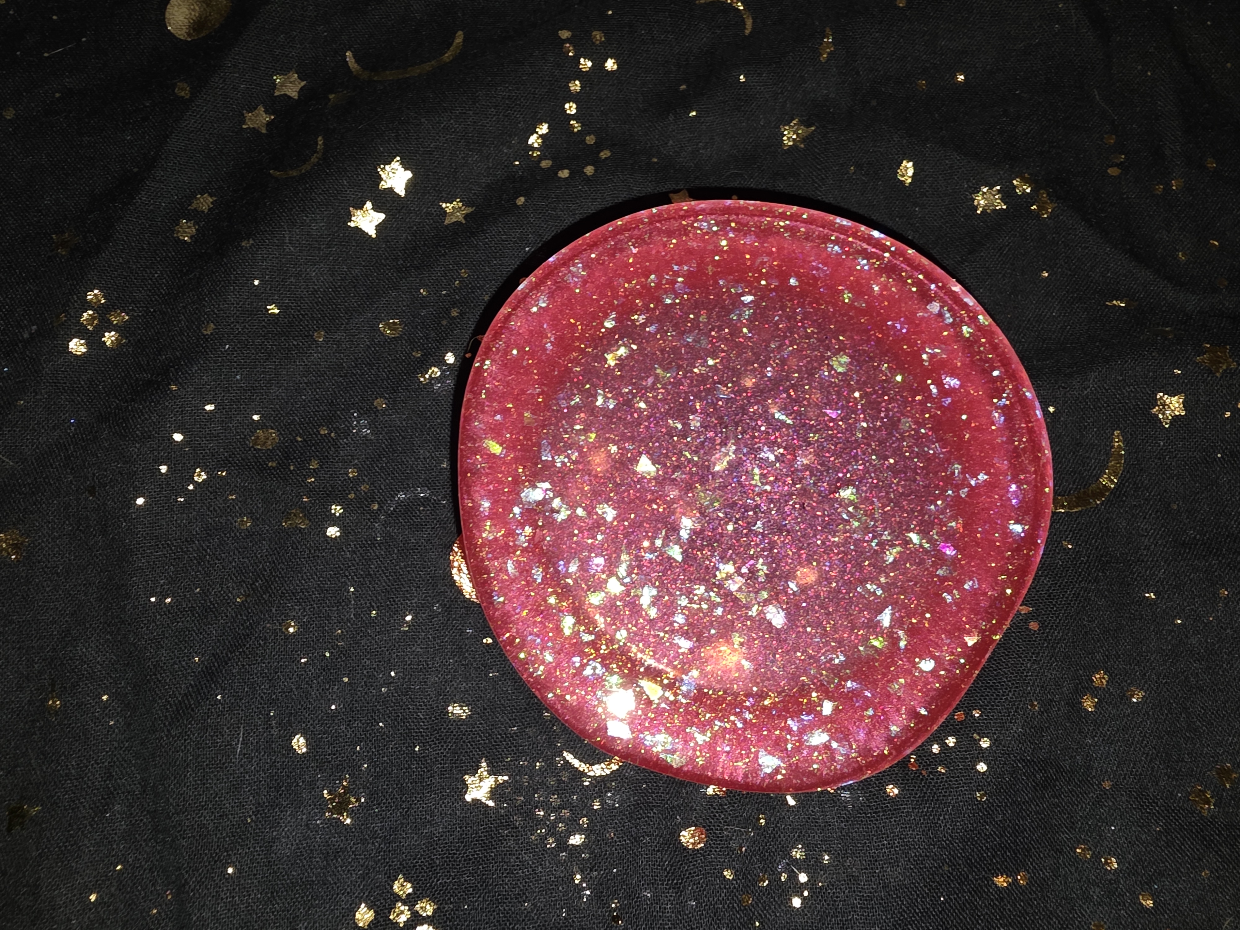 Red Circle Resin Ashtray