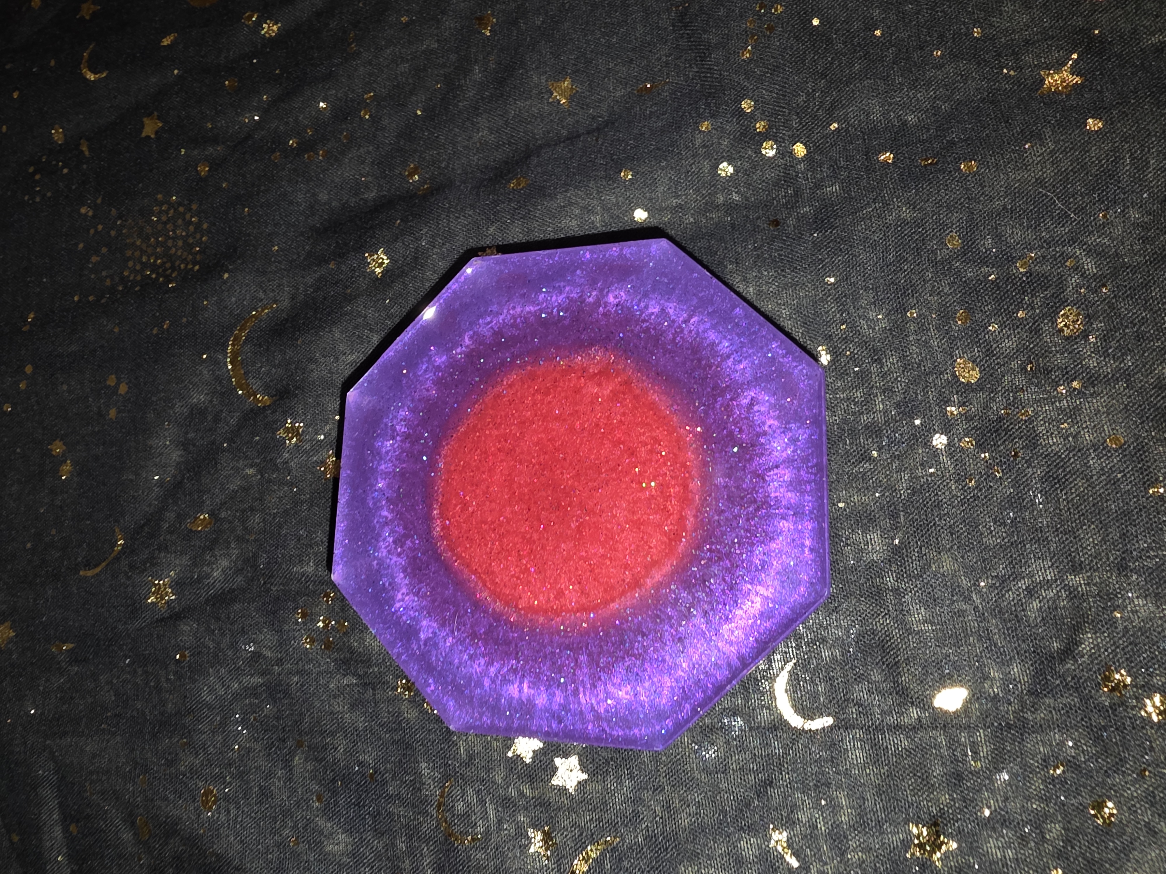 Red & Purple Geometric Ashtray