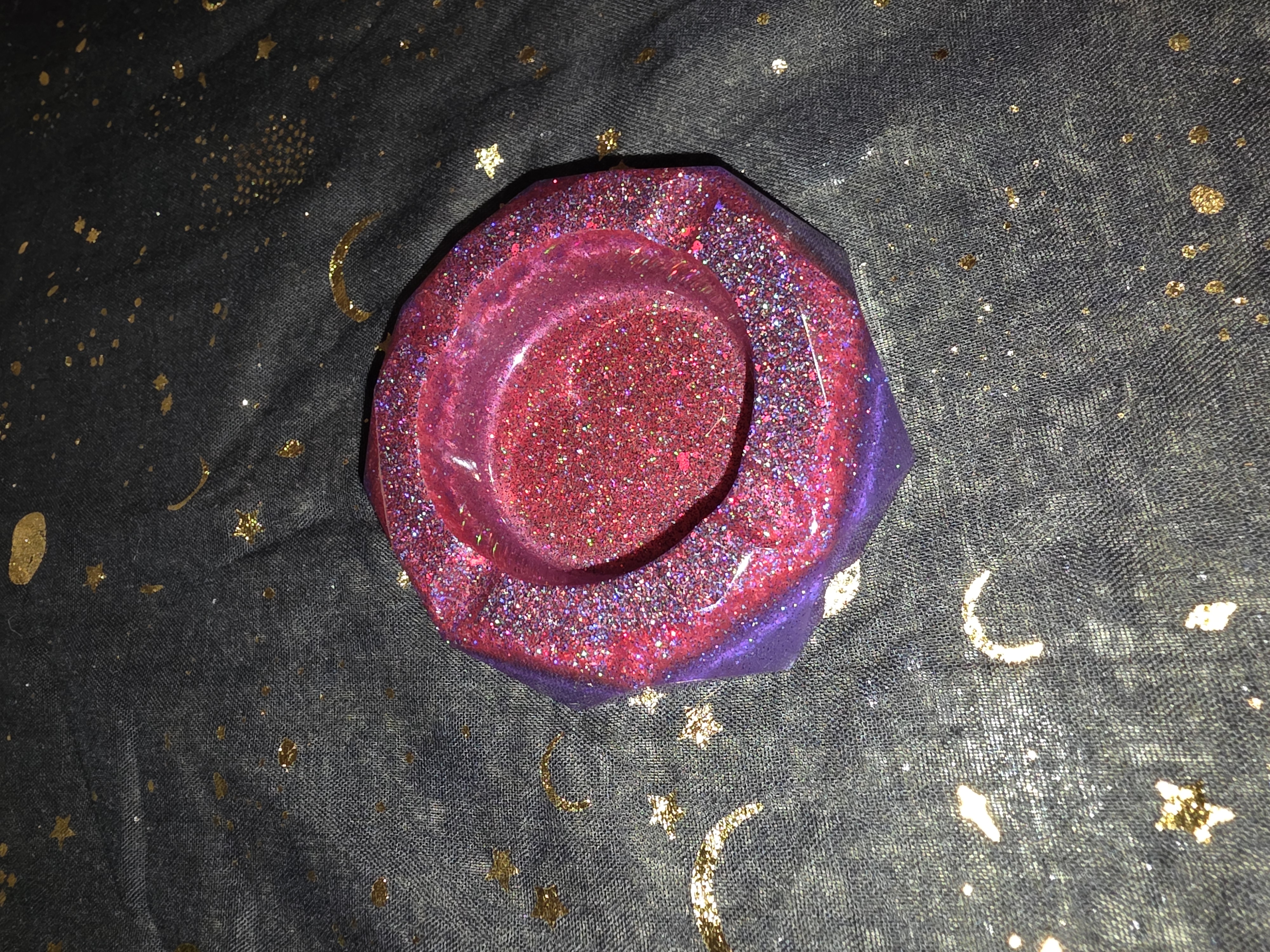 Red & Purple Geometric Ashtray