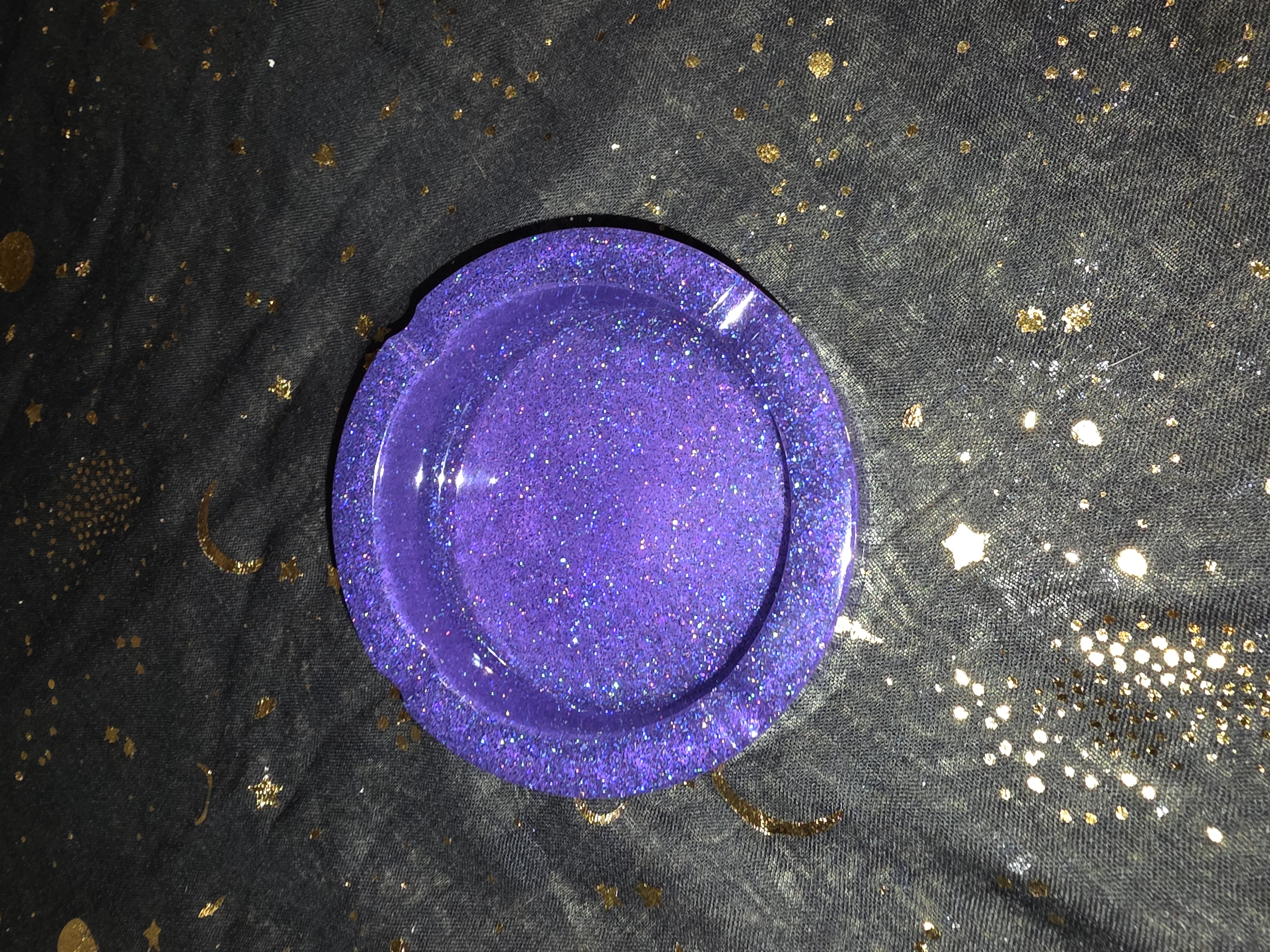 Purple Circle Resin Ashtray