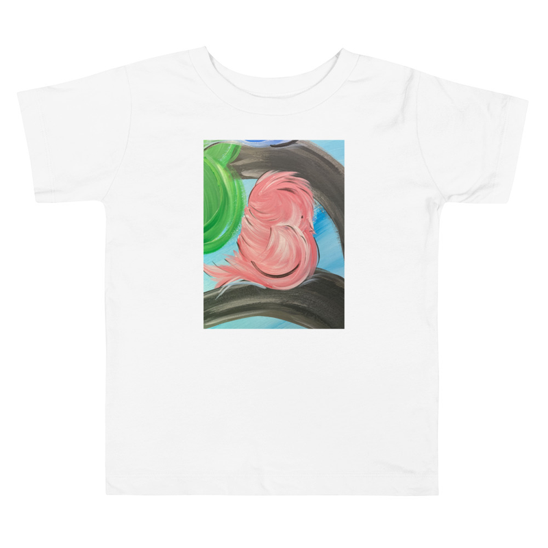 Pink Bird Toddler Short Sleeve Tee