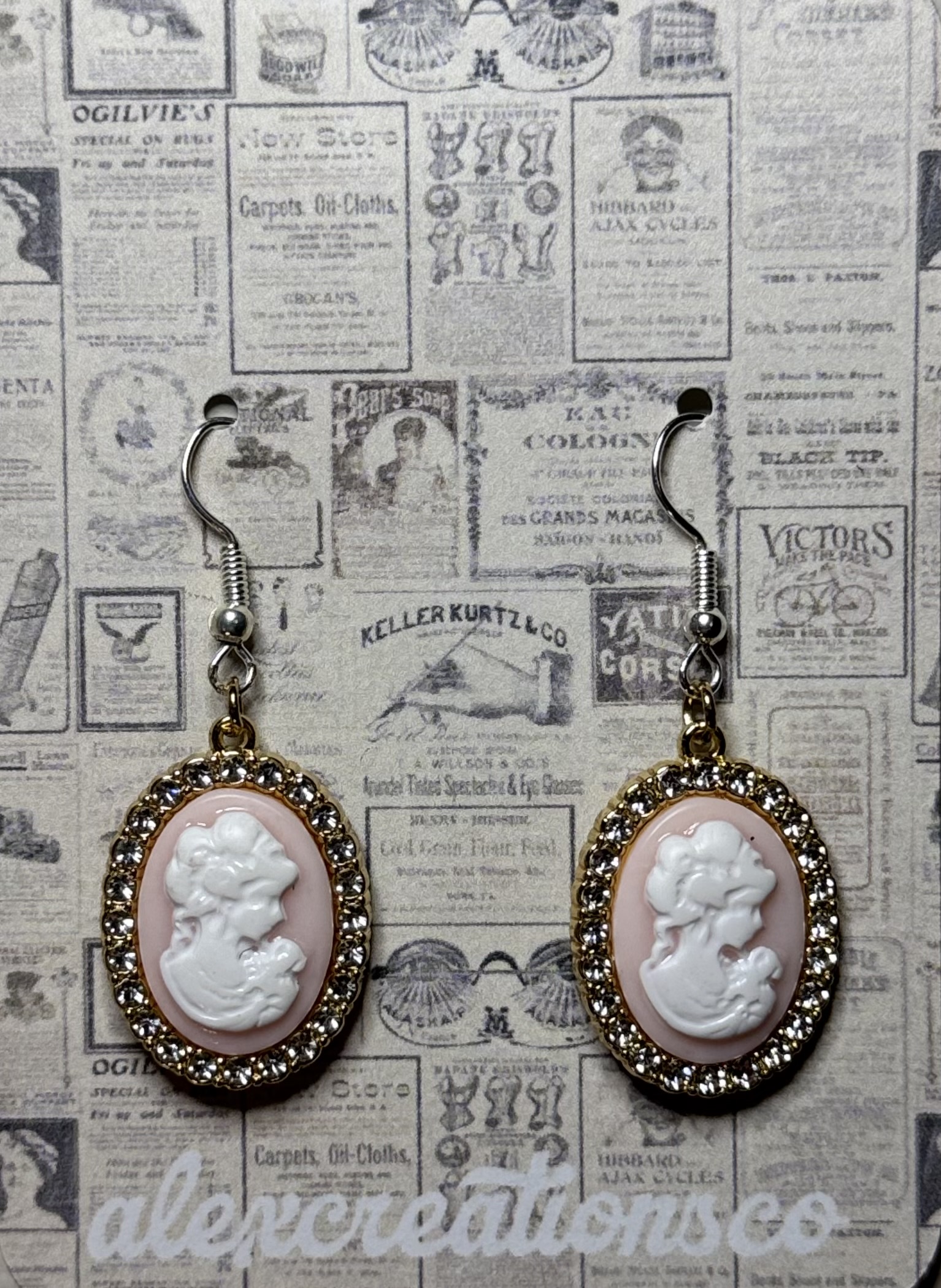 Rose Cameo Pendants