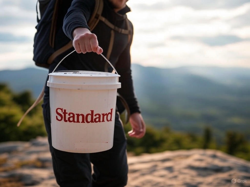 The Standard Hiking Bucket. 