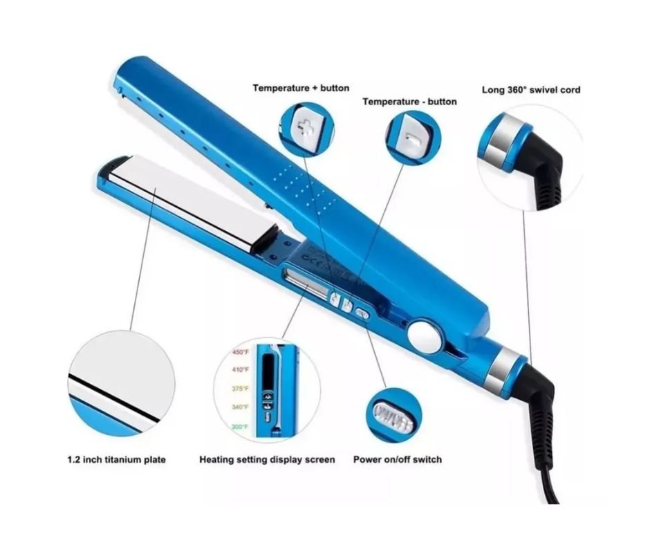 Combo Nano Titanium Plancha, Peine Y Rizadora