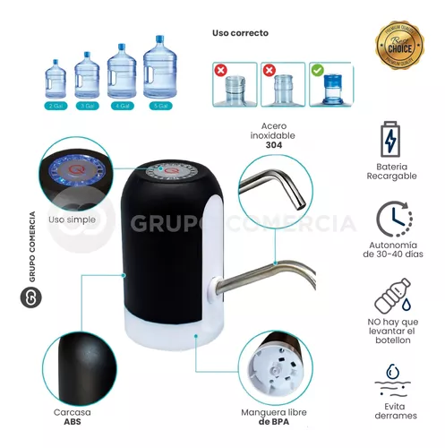 Dispensador De Agua Recargable Botellon