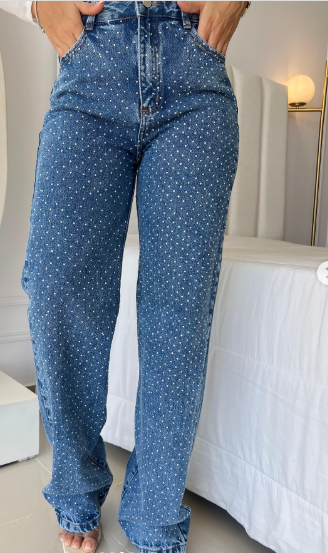 Pantalon Jean Palazzo Brillante
