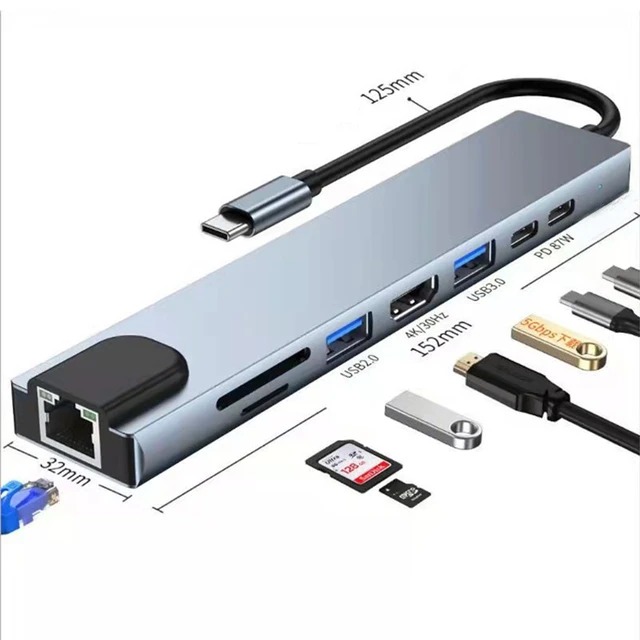 Adaptador Hub USB Tipo-C Multifunción