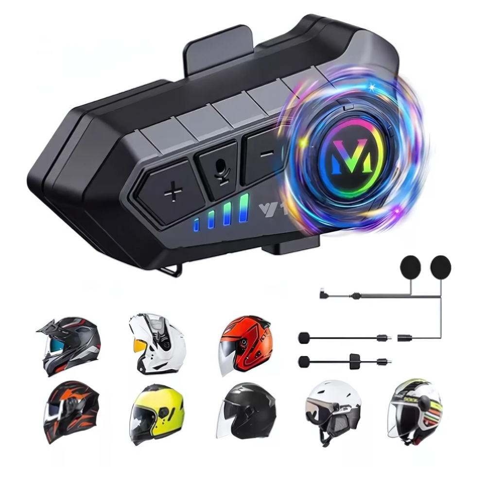 Intercomunicador V10 Para Casco De Moto